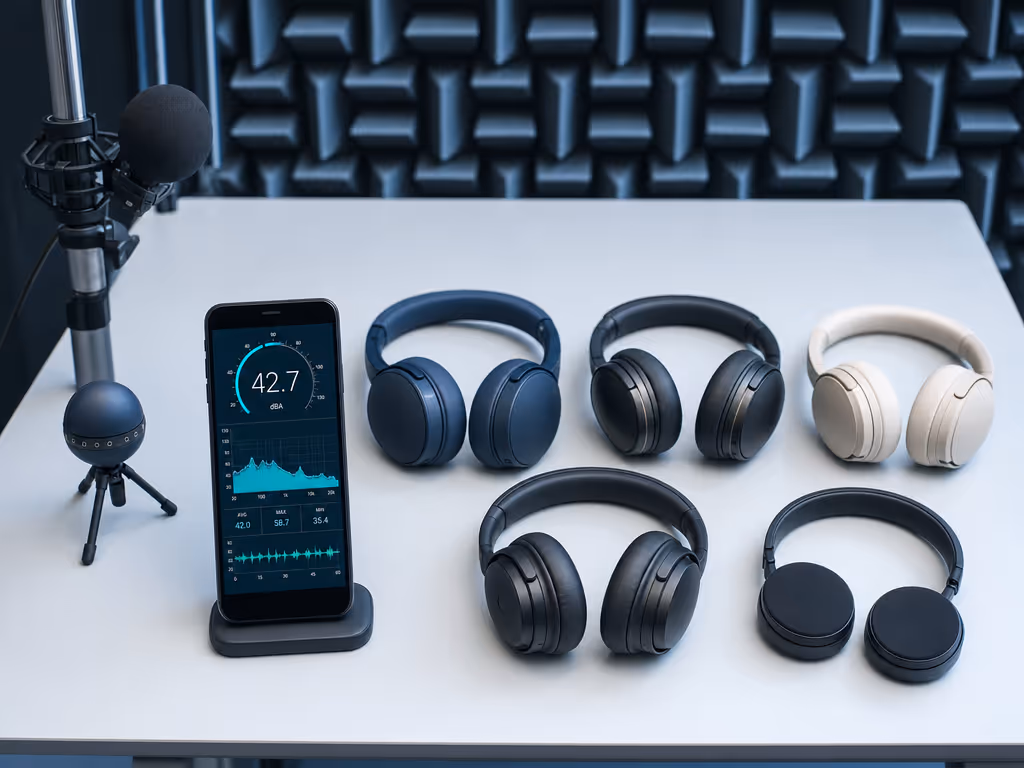 phone_sound-level_logging_beside_headphones_in_a_quiet_room